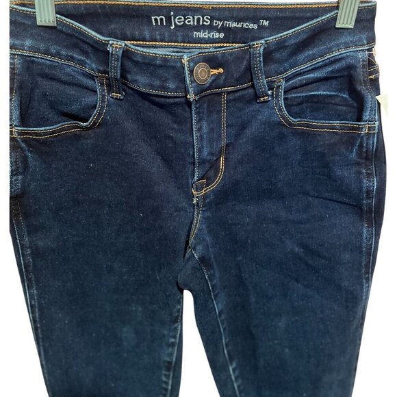 M Jeans By Maurices Mid-Rise Skinny Jeans XS X-Long Dark‎ Wash - Picture 2 of 5
